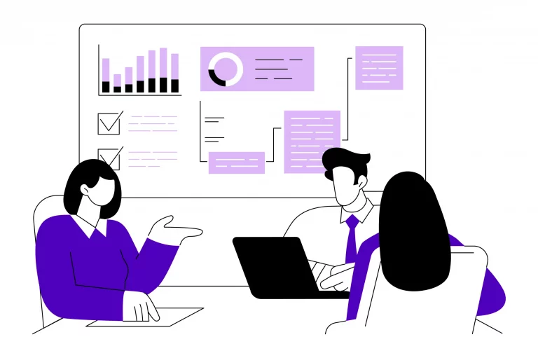 Expert-comptable et dirigeant d'entreprise analysant les comptes ensemble
